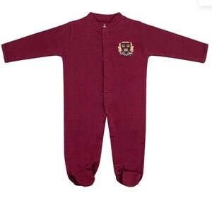 Harvard Embroidered Logo - Baby Infant Onesie Cotton Romper 0-3 months in Maroon